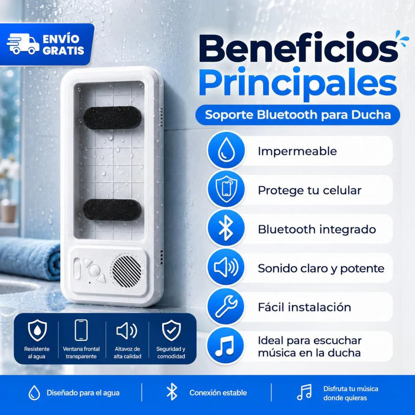 Soporte de celular con altavoz