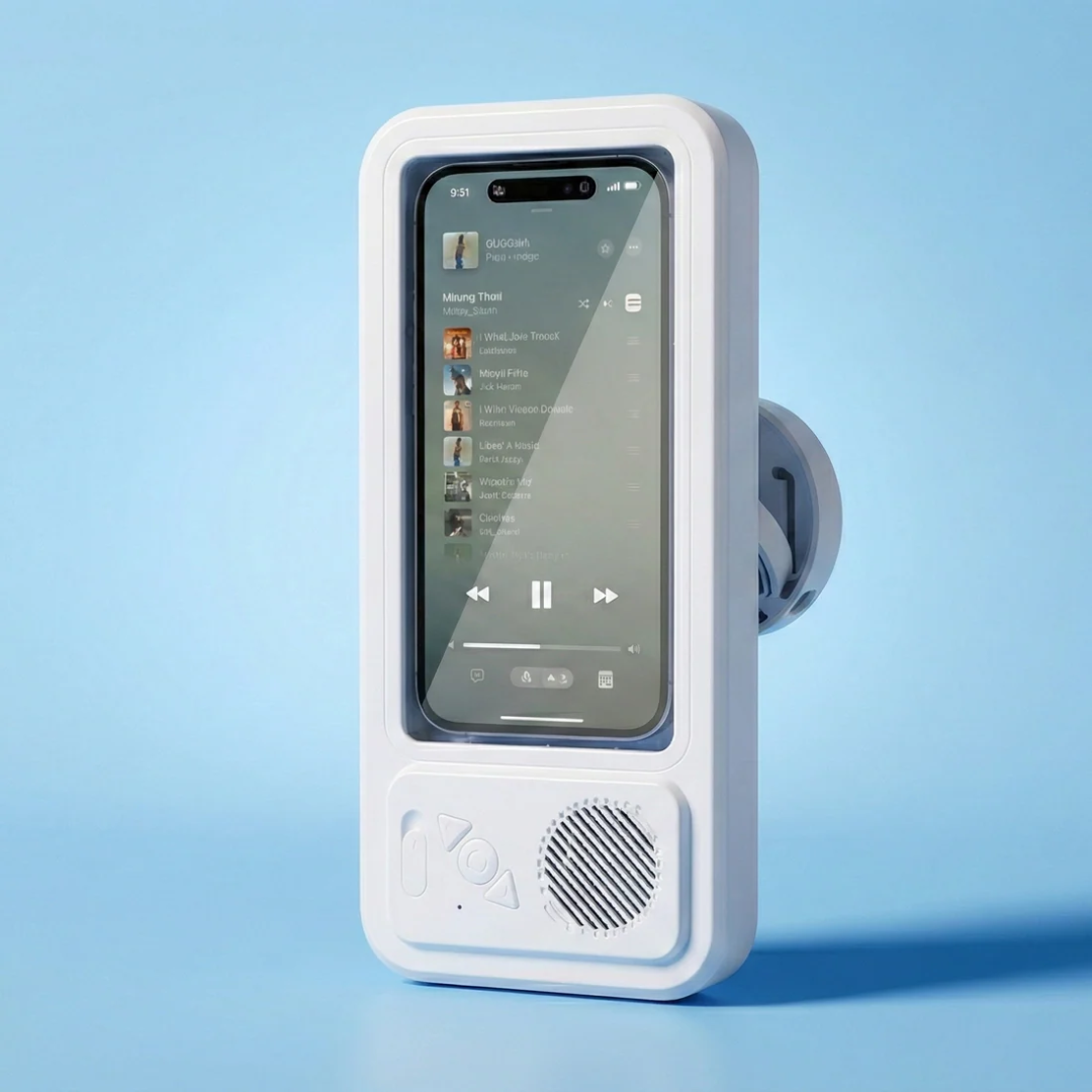 Soporte de celular con altavoz